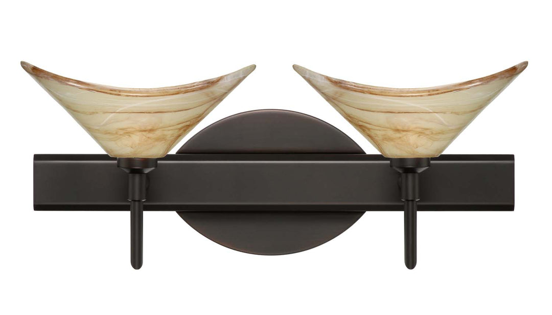 Besa Hoppi 2SW-191383-BR Bath Vanity Light 15 in. wide - Bronze