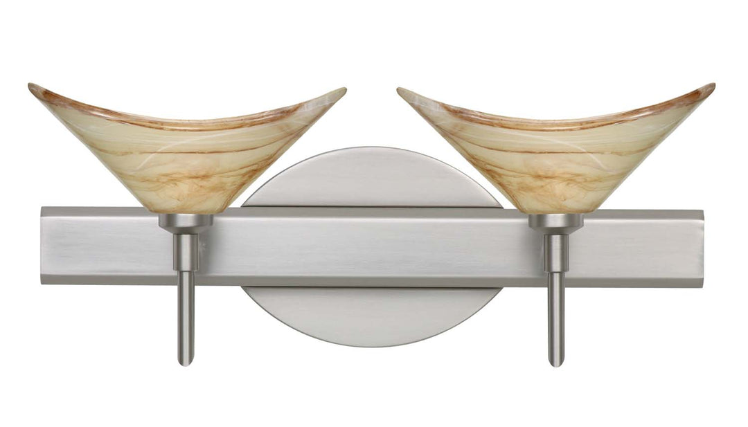 Besa Hoppi 2SW-191383-SN Bath Vanity Light 15 in. wide - Satin Nickel