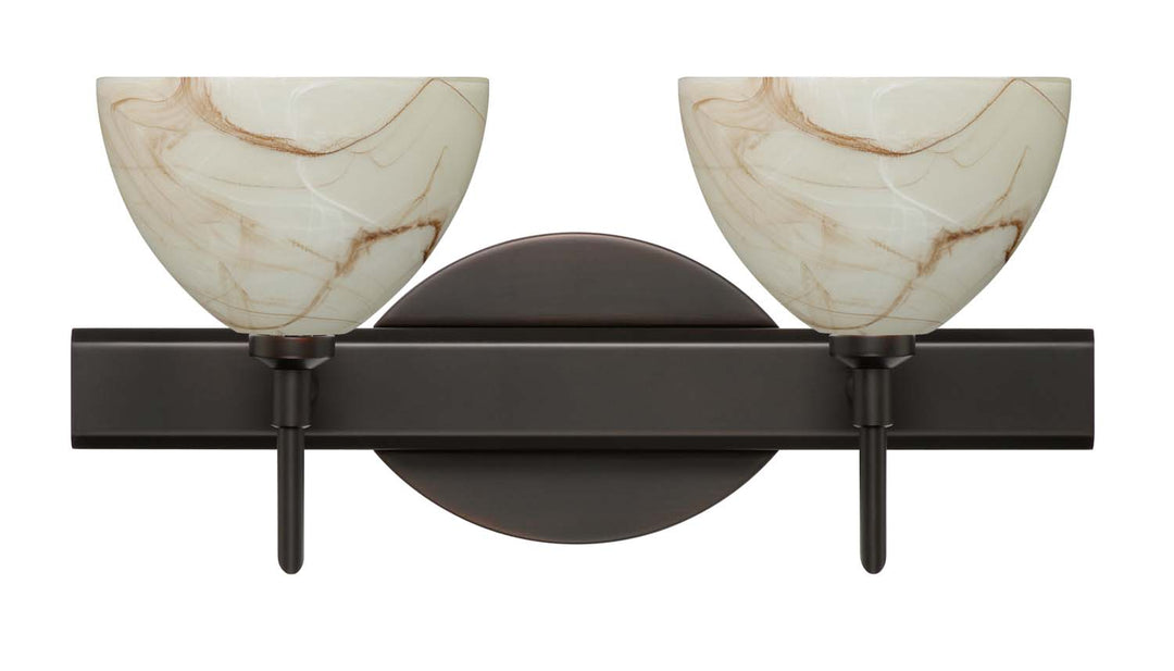 Besa Brella 2SW-467983-BR Bath Vanity Light 15 in. wide - Bronze