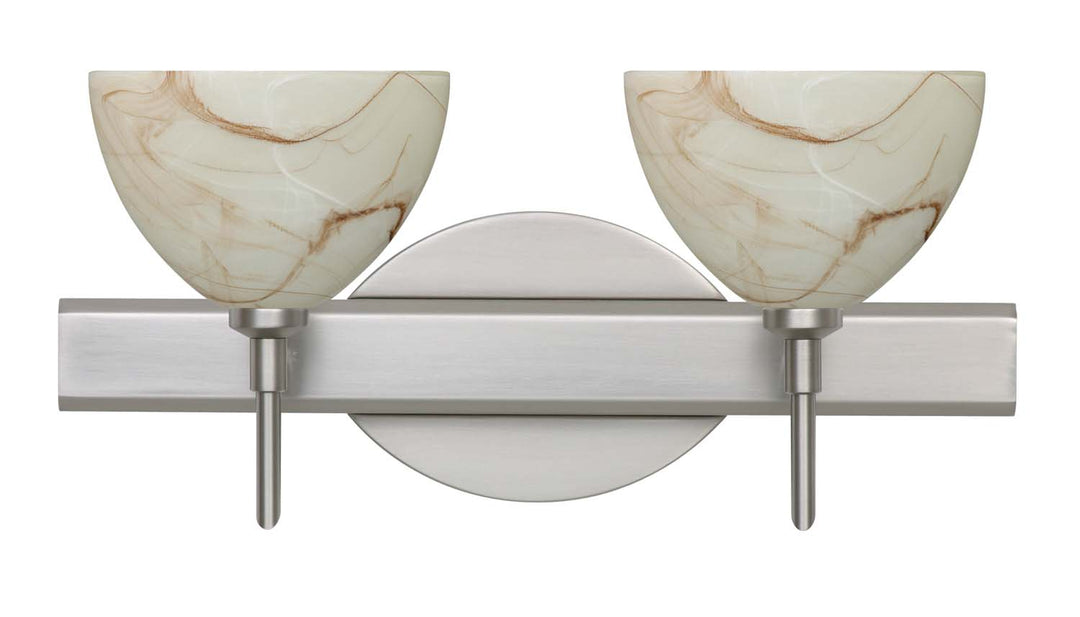 Besa Brella 2SW-467983-SN Bath Vanity Light 15 in. wide - Satin Nickel