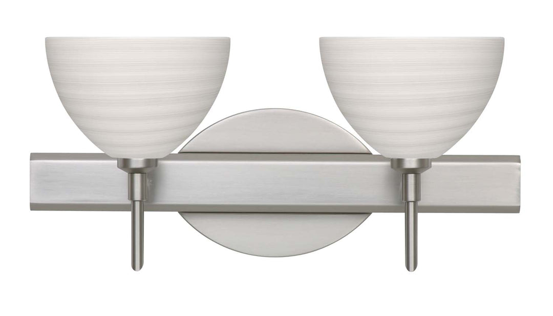Besa Brella 2SW-4679KR-SN Bath Vanity Light 15 in. wide - Satin Nickel