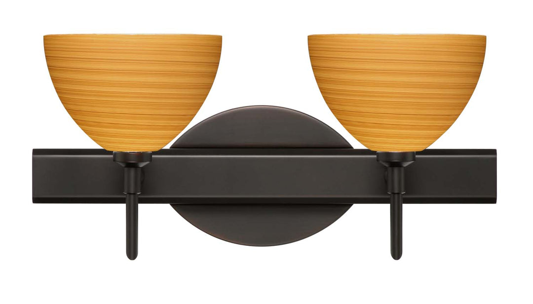 Besa Brella 2SW-4679OK-BR Bath Vanity Light 15 in. wide - Bronze