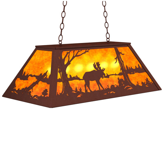 Meyda Tiffany Moose At Lake 38700 Pendant Light - Rust