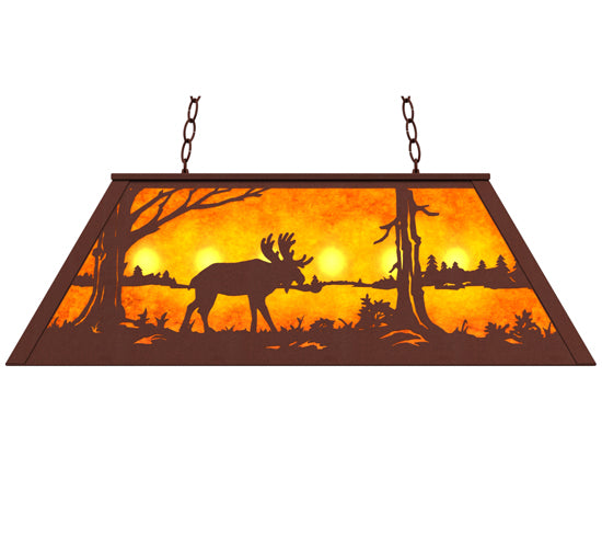 Meyda Tiffany Moose At Lake 38700 Pendant Light - Rust