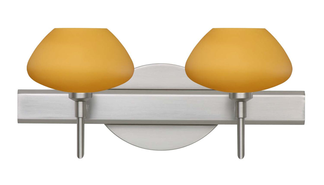 Besa Peri 2SW-541080-SN Bath Vanity Light 15 in. wide - Satin Nickel