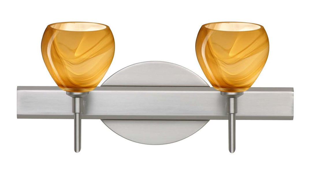 Besa Tay Tay 2SW-5605HN-SN Bath Vanity Light 15 in. wide - Satin Nickel