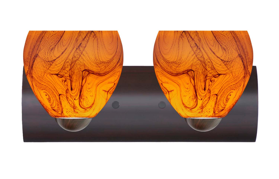 Besa Bolla 2WZ-4122HB-BR Bath Vanity Light 23 in. wide - Bronze