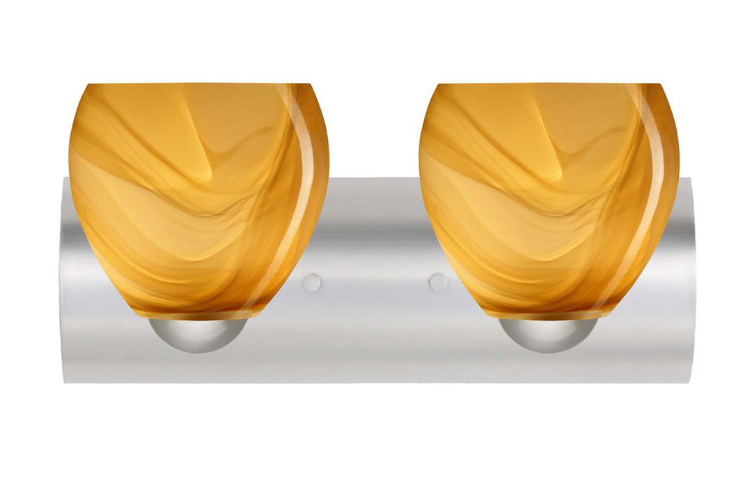 Besa Bolla 2WZ-4122HN-SN Bath Vanity Light 23 in. wide - Satin Nickel