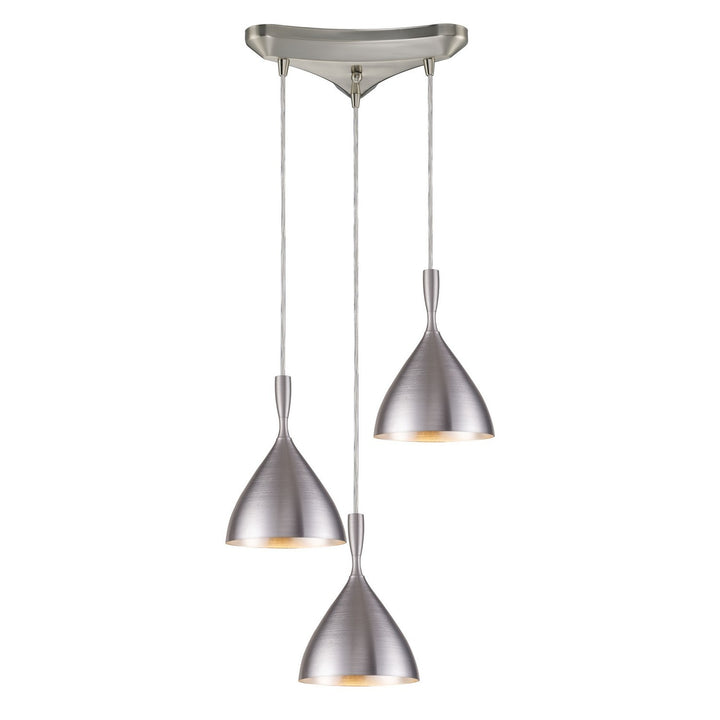 Elk Spun Aluminum 17042/3ALM Pendant Light - Aluminum