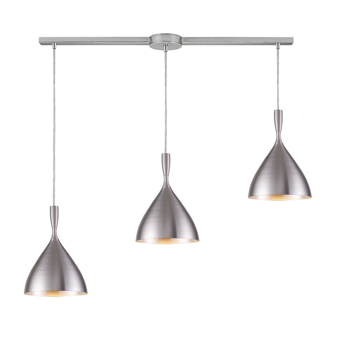 Elk Spun Aluminum 17042/3L-ALM Pendant Light - Aluminum