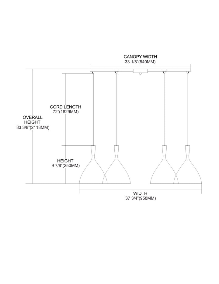 Elk Spun Aluminum 17042/6ALM Pendant Light - Aluminum