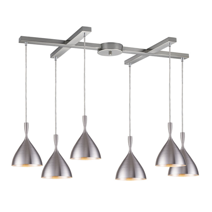 Elk Spun Aluminum 17042/6ALM Pendant Light - Aluminum