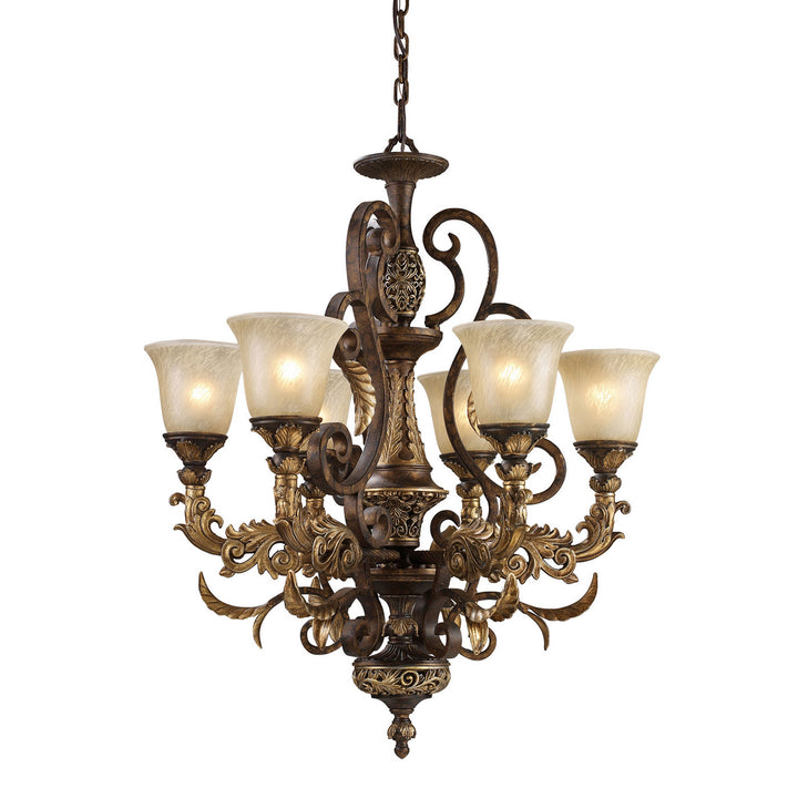 Elk Regency 2163/6 Chandelier Light - Burnt Bronze