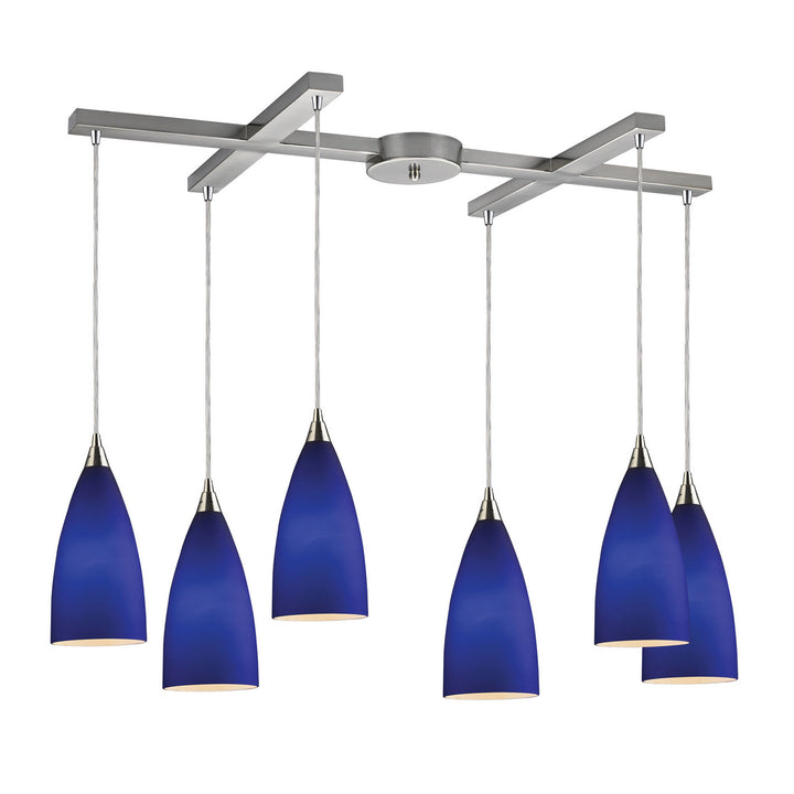 Elk Vesta 2581/6 Pendant Light - Satin Nickel