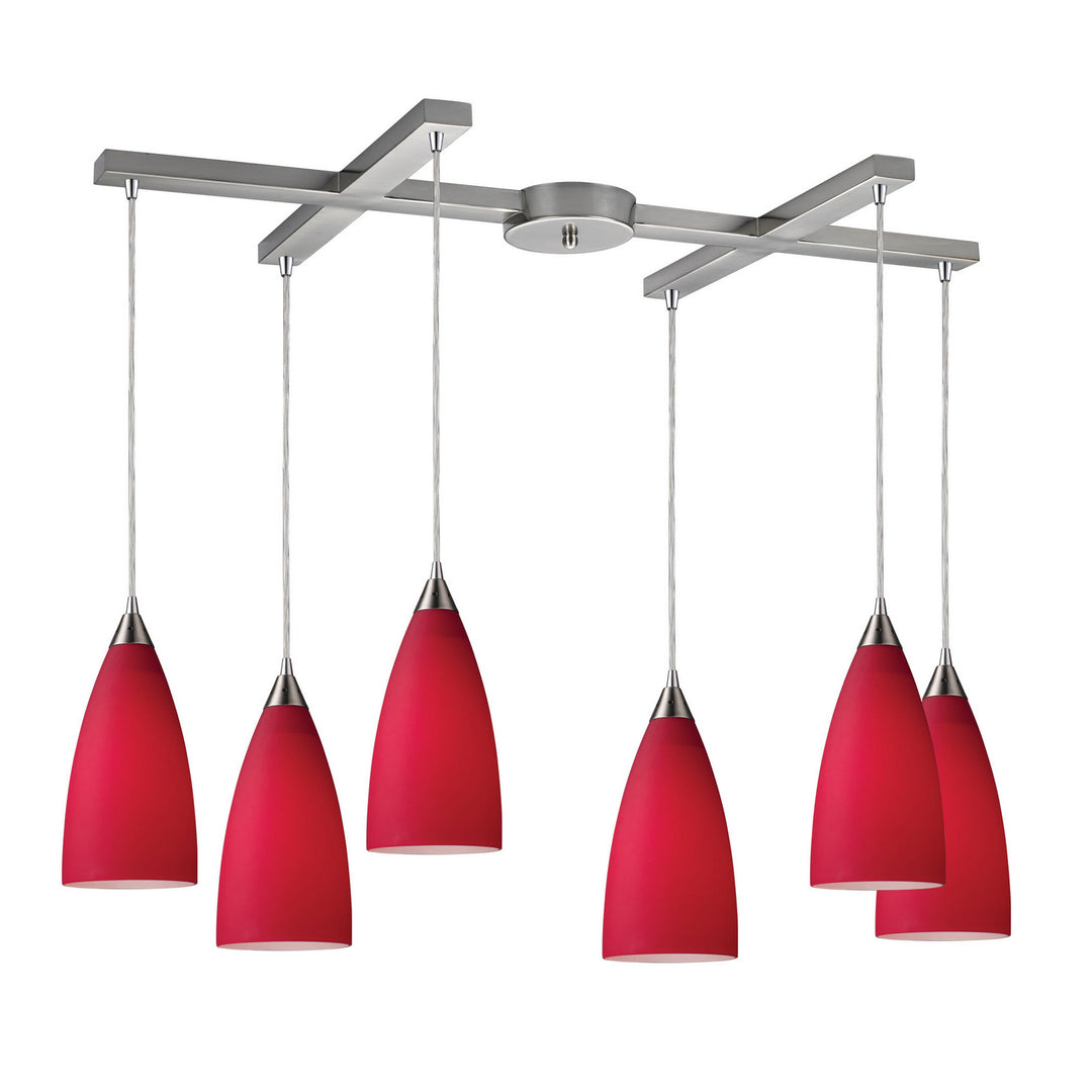 Elk Vesta 2583/6 Pendant Light - Satin Nickel
