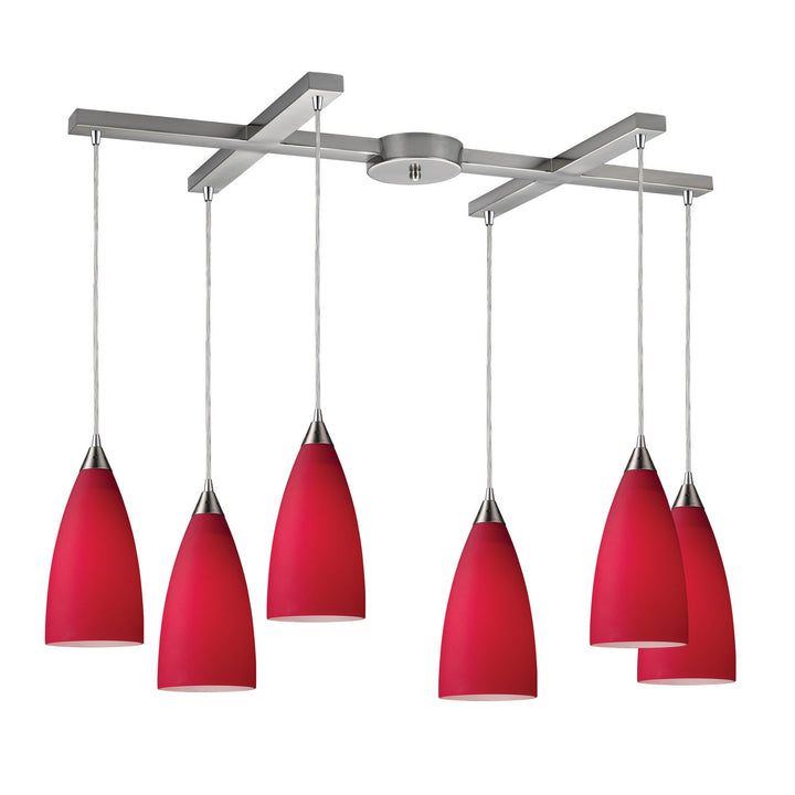 Elk Vesta 2583/6 Pendant Light - Satin Nickel