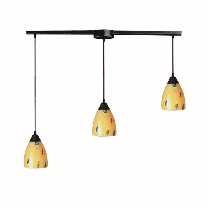 Elk Classico 406-3L-YW Pendant Light - Dark Rust