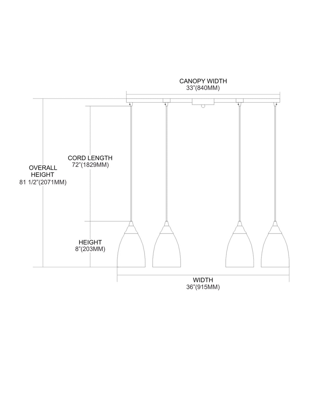 Elk Pierra 527-6CR Pendant Light - Satin Nickel