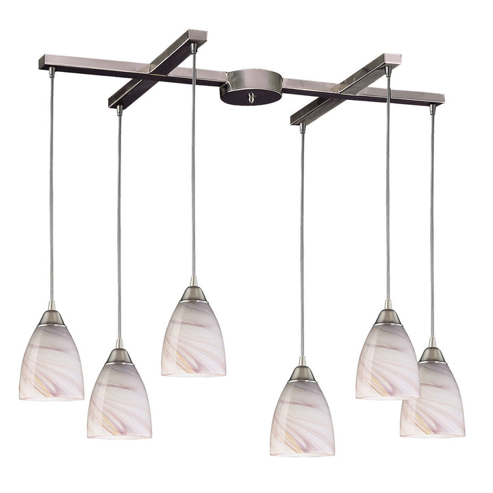 Elk Pierra 527-6CR Pendant Light - Satin Nickel