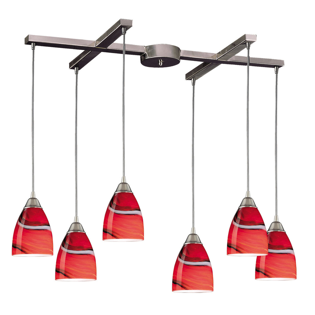 Elk Pierra 527-6CY Pendant Light - Satin Nickel