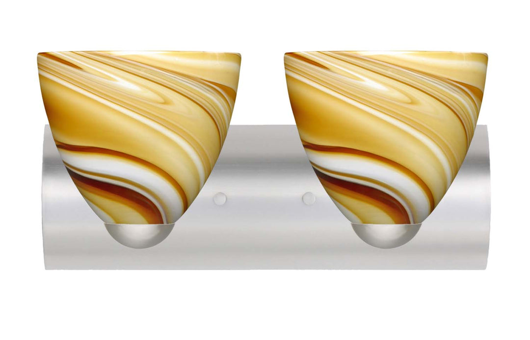 Besa Sasha 2WZ-7572HN-SN Bath Vanity Light 15 in. wide - Satin Nickel