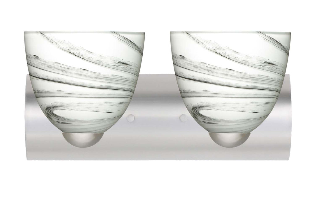 Besa Sasha 2WZ-7572MG-SN Bath Vanity Light 15 in. wide - Satin Nickel