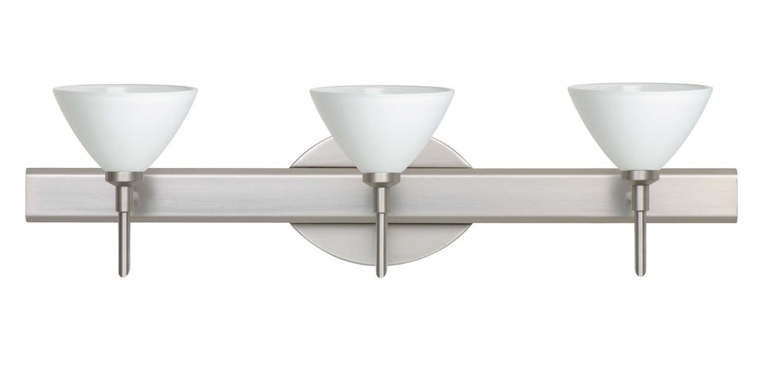 Besa Domi 3SW-174307-SN Bath Vanity Light 23 in. wide - Satin Nickel