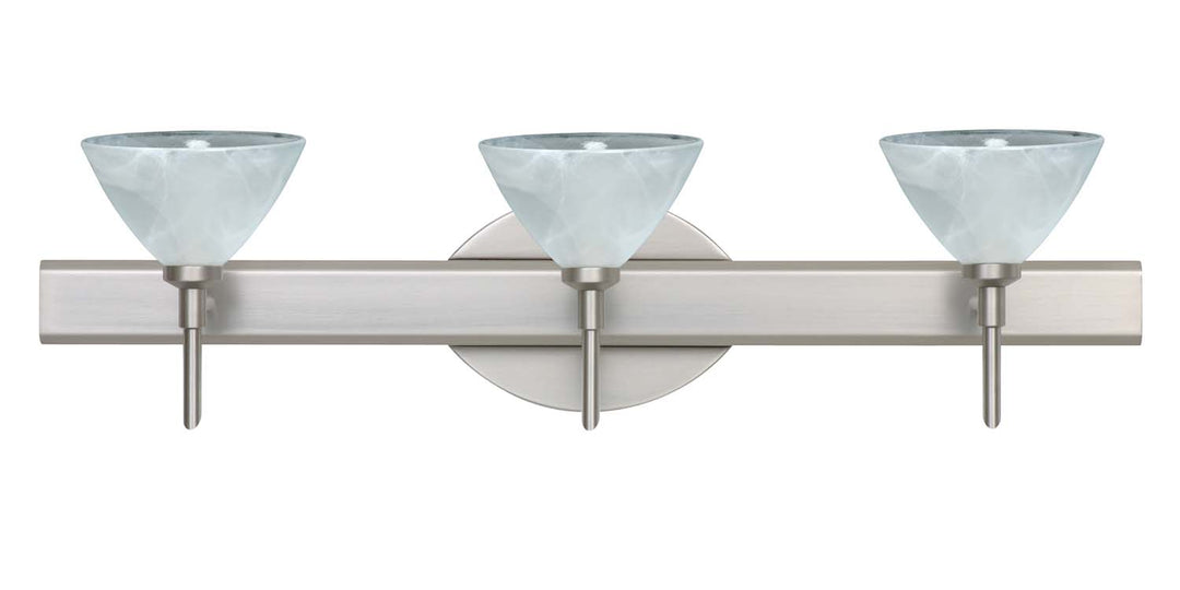 Besa Domi 3SW-174352-SN Bath Vanity Light 23 in. wide - Satin Nickel