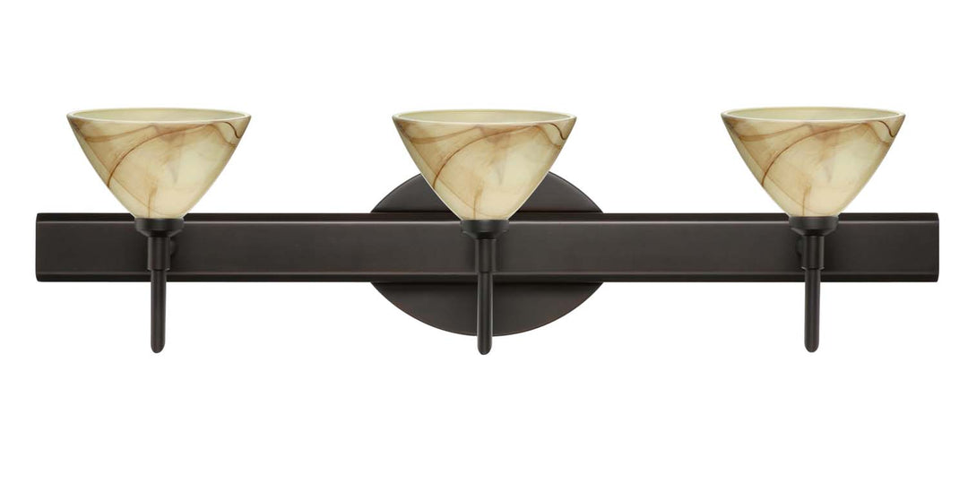 Besa Domi 3SW-174383-BR Bath Vanity Light 23 in. wide - Bronze