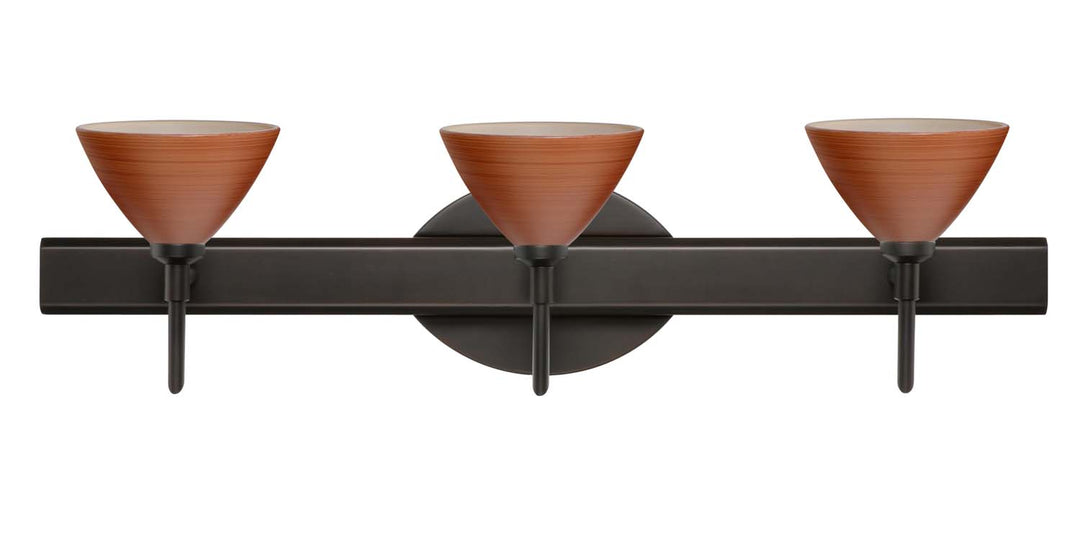 Besa Domi 3SW-1743CH-BR Bath Vanity Light 23 in. wide - Bronze