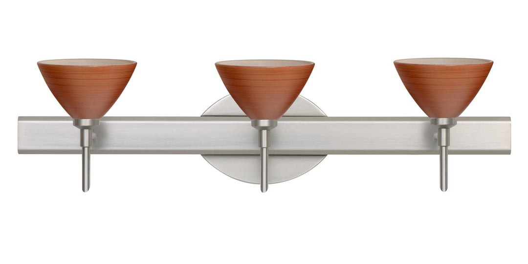 Besa Domi 3SW-1743CH-SN Bath Vanity Light 23 in. wide - Satin Nickel