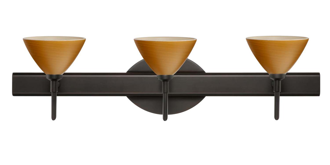 Besa Domi 3SW-1743OK-BR Bath Vanity Light 23 in. wide - Bronze