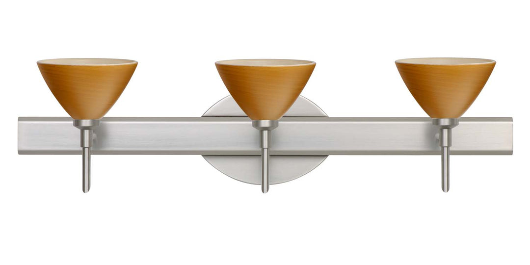 Besa Domi 3SW-1743OK-SN Bath Vanity Light 23 in. wide - Satin Nickel