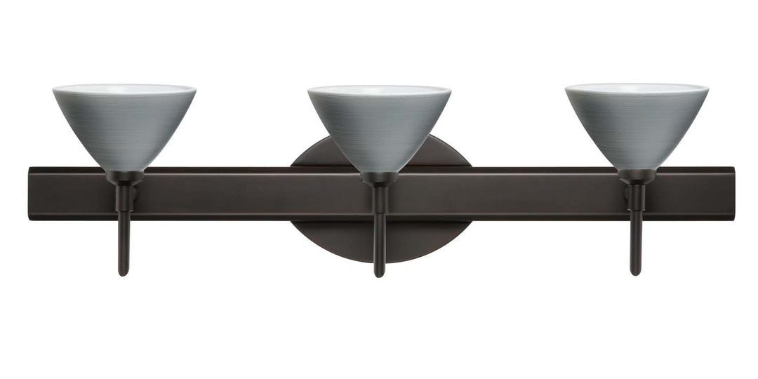 Besa Domi 3SW-1743TN-BR Bath Vanity Light 23 in. wide - Bronze