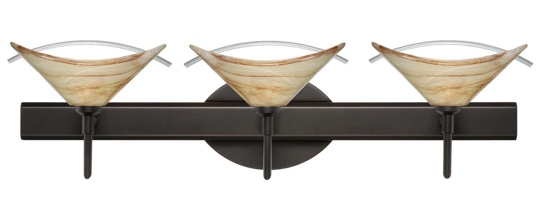 Besa Hoppi 3SW-181305-BR Bath Vanity Light 23 in. wide - Bronze