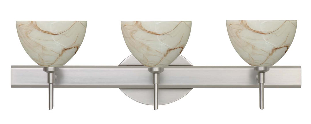 Besa Brella 3SW-467983-SN Bath Vanity Light 23 in. wide - Satin Nickel