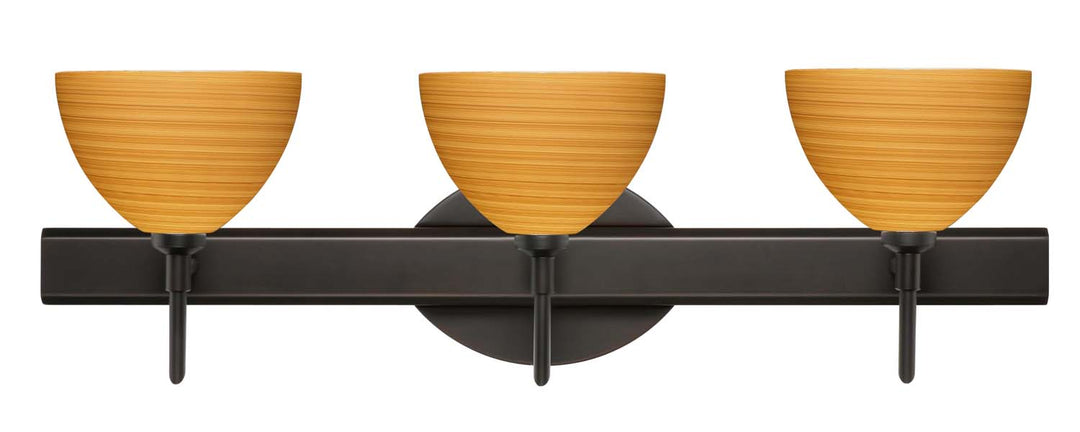 Besa Brella 3SW-4679OK-BR Bath Vanity Light 23 in. wide - Bronze
