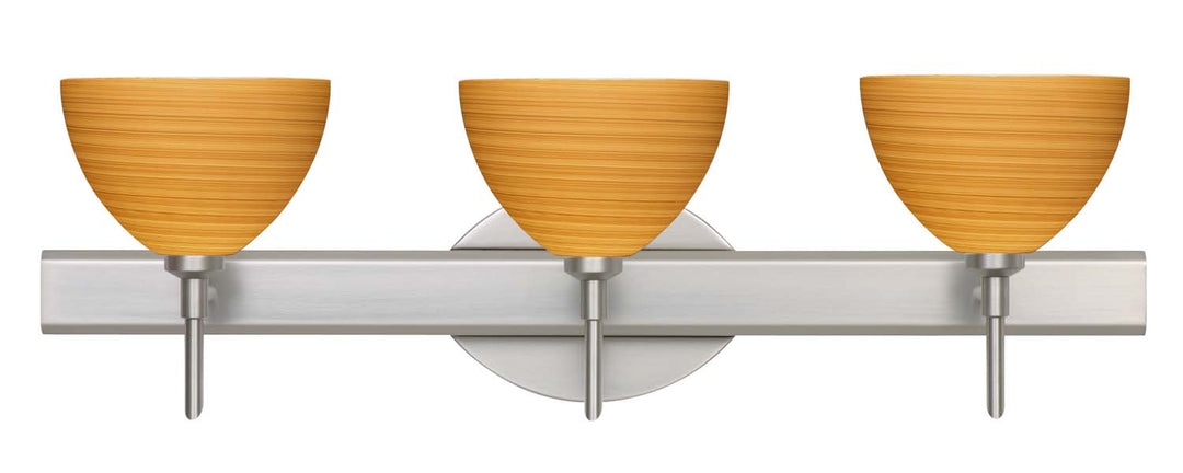 Besa Brella 3SW-4679OK-SN Bath Vanity Light 23 in. wide - Satin Nickel