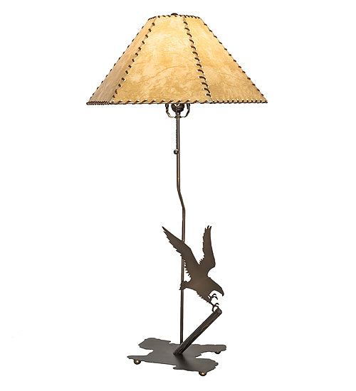 Meyda Tiffany Lighting 38770 Strike Of The Eagle One Light Table Lamp Lamp Copper/Antique/Verde