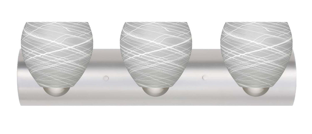 Besa Bolla 3WZ-412260-SN Bath Vanity Light 23 in. wide - Satin Nickel
