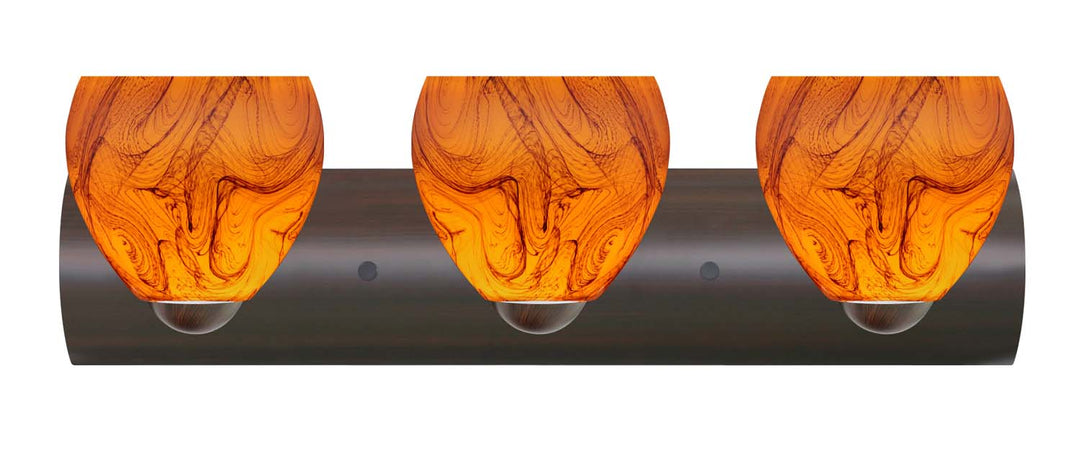 Besa Bolla 3WZ-4122HB-BR Bath Vanity Light 23 in. wide - Bronze