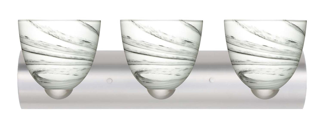 Besa Sasha 3WZ-7572MG-SN Bath Vanity Light 23 in. wide - Satin Nickel