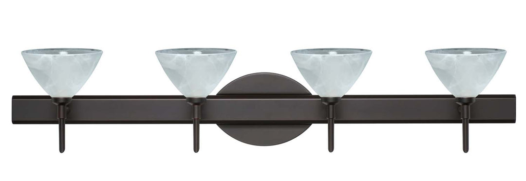 Besa Domi 4SW-174352-BR Bath Vanity Light 31 in. wide - Bronze