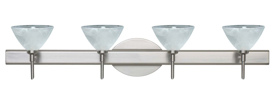 Besa Domi 4SW-174352-SN Bath Vanity Light 31 in. wide - Satin Nickel