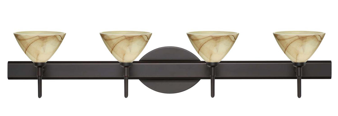 Besa Domi 4SW-174383-BR Bath Vanity Light 31 in. wide - Bronze