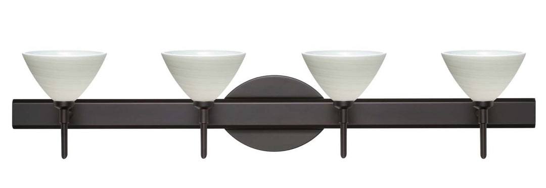 Besa Domi 4SW-1743KR-BR Bath Vanity Light 31 in. wide - Bronze