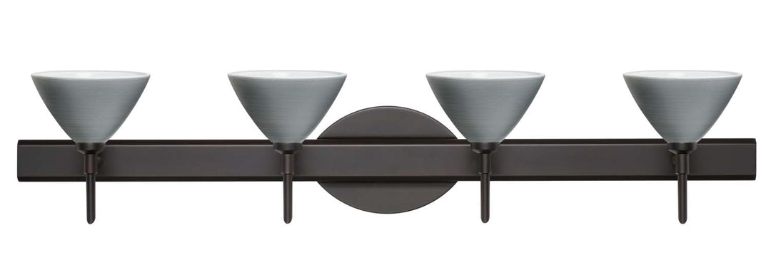 Besa Domi 4SW-1743TN-BR Bath Vanity Light 31 in. wide - Bronze