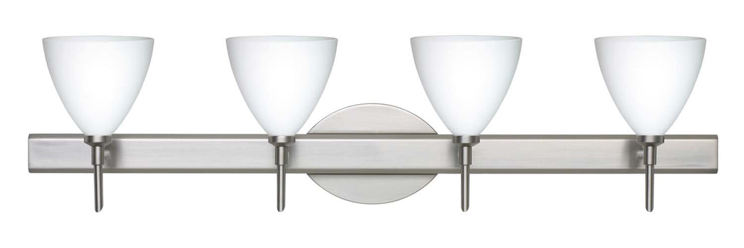 Besa Mia 4SW-177907-SN Bath Vanity Light 31 in. wide - Satin Nickel
