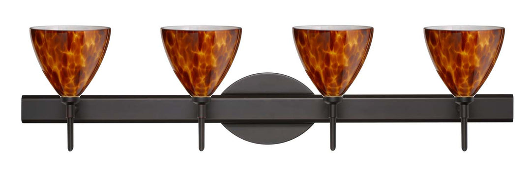 Besa Mia 4SW-177918-BR Bath Vanity Light 31 in. wide - Bronze