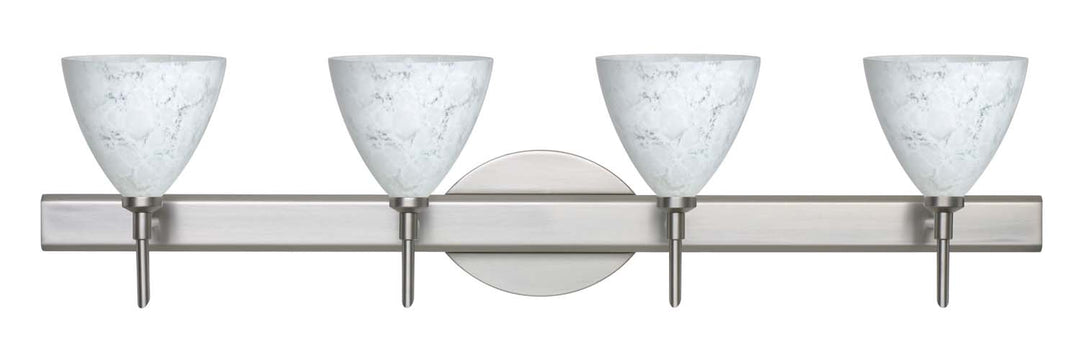 Besa Mia 4SW-177919-SN Bath Vanity Light 31 in. wide - Satin Nickel